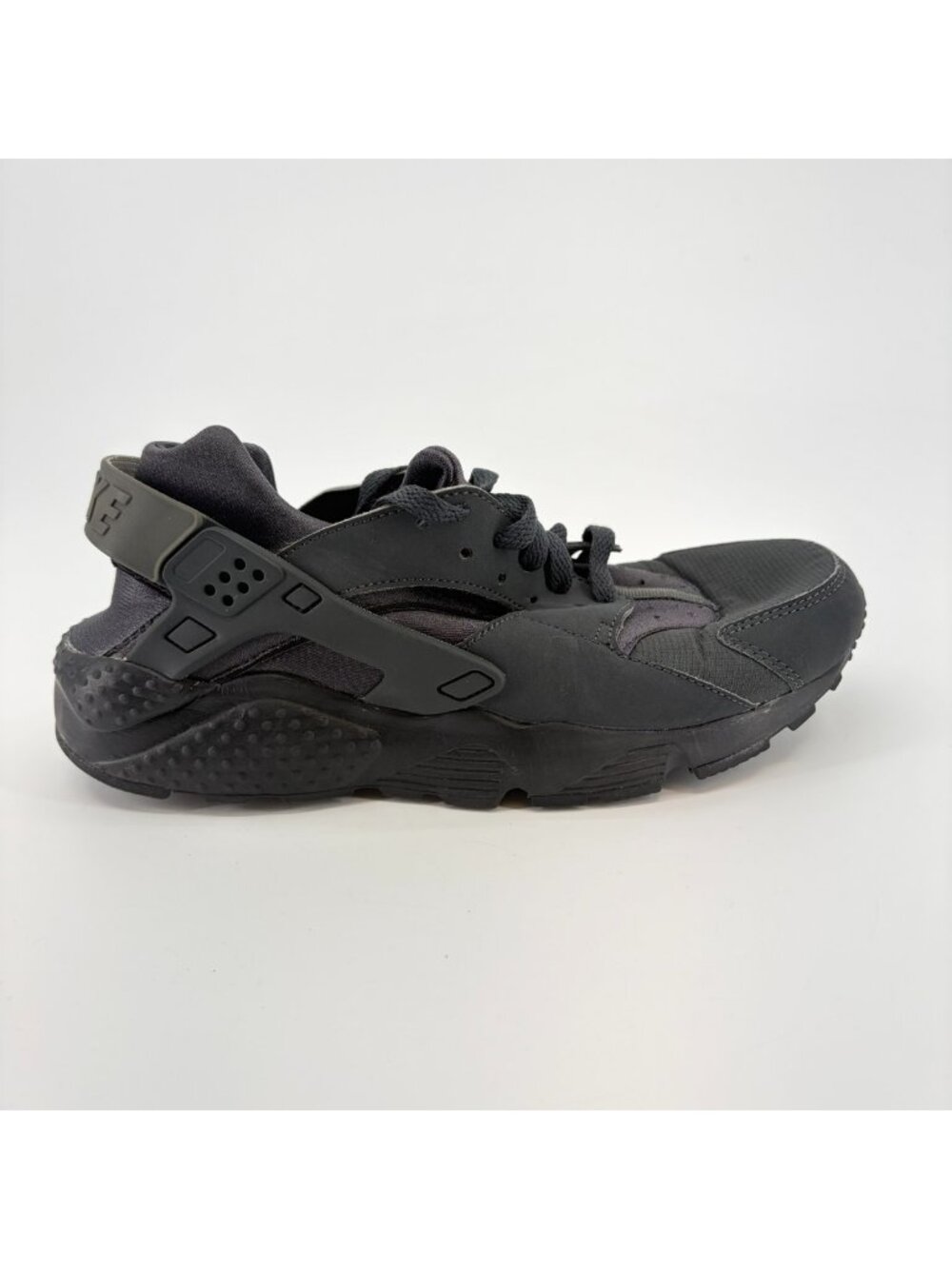 Nike Air Huarache Run Boys Size 6.5Y Black Athletic Running Shoes Sneakers